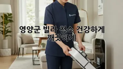 영양군 빌라 청소, 건강하게 깨끗하게!
